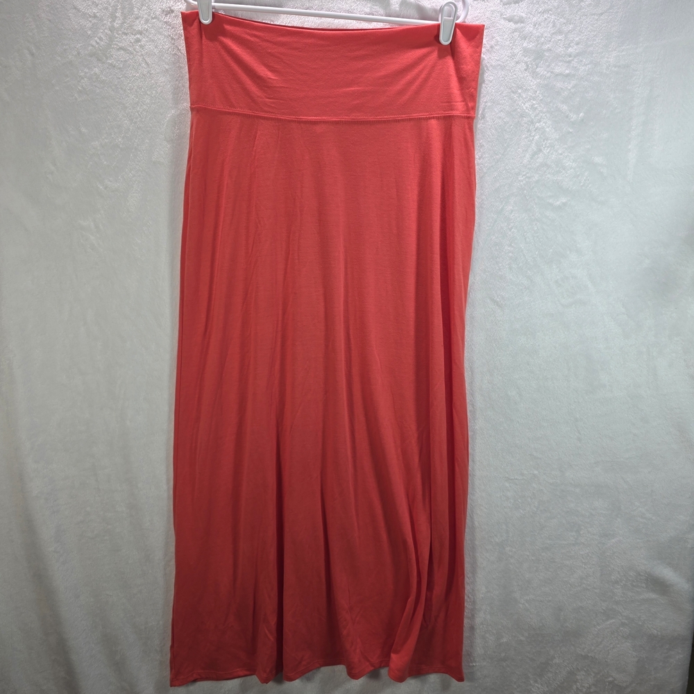 Womens Ultra Flirt Coral Maxi Skirt Size XL